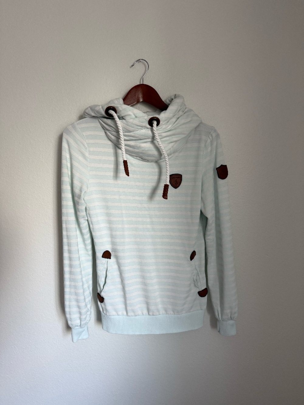 Blue & White Striped Wanakome Hoodie